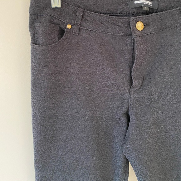 Black patterned Vintage Inspired Pants - Picture 9 of 9